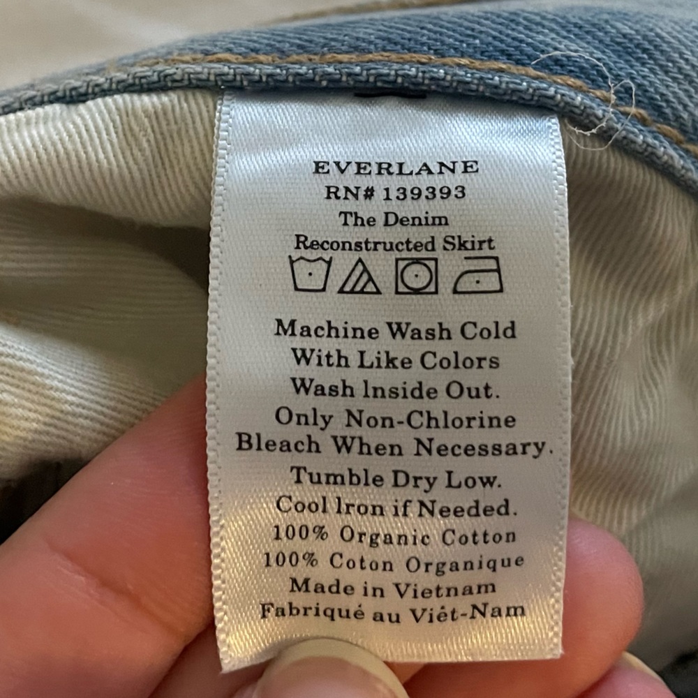 Everlane Denim Reconstructed skirt - Picture 3 of 7